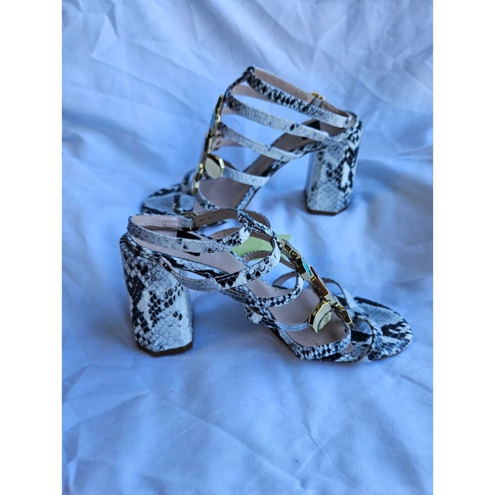 Louise et Cie Leeba Leather Sandals Multi Snake Print Women's 5 1/2/36 $149